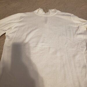 CITY Girl Nancy Bolen Pearl White zippered sweater